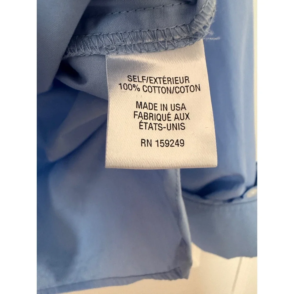 TWP Blue Ex-Boyfriend Button Down Shirt Italian Cotton XS Oversize Luxury Office - Picture 6 of 13